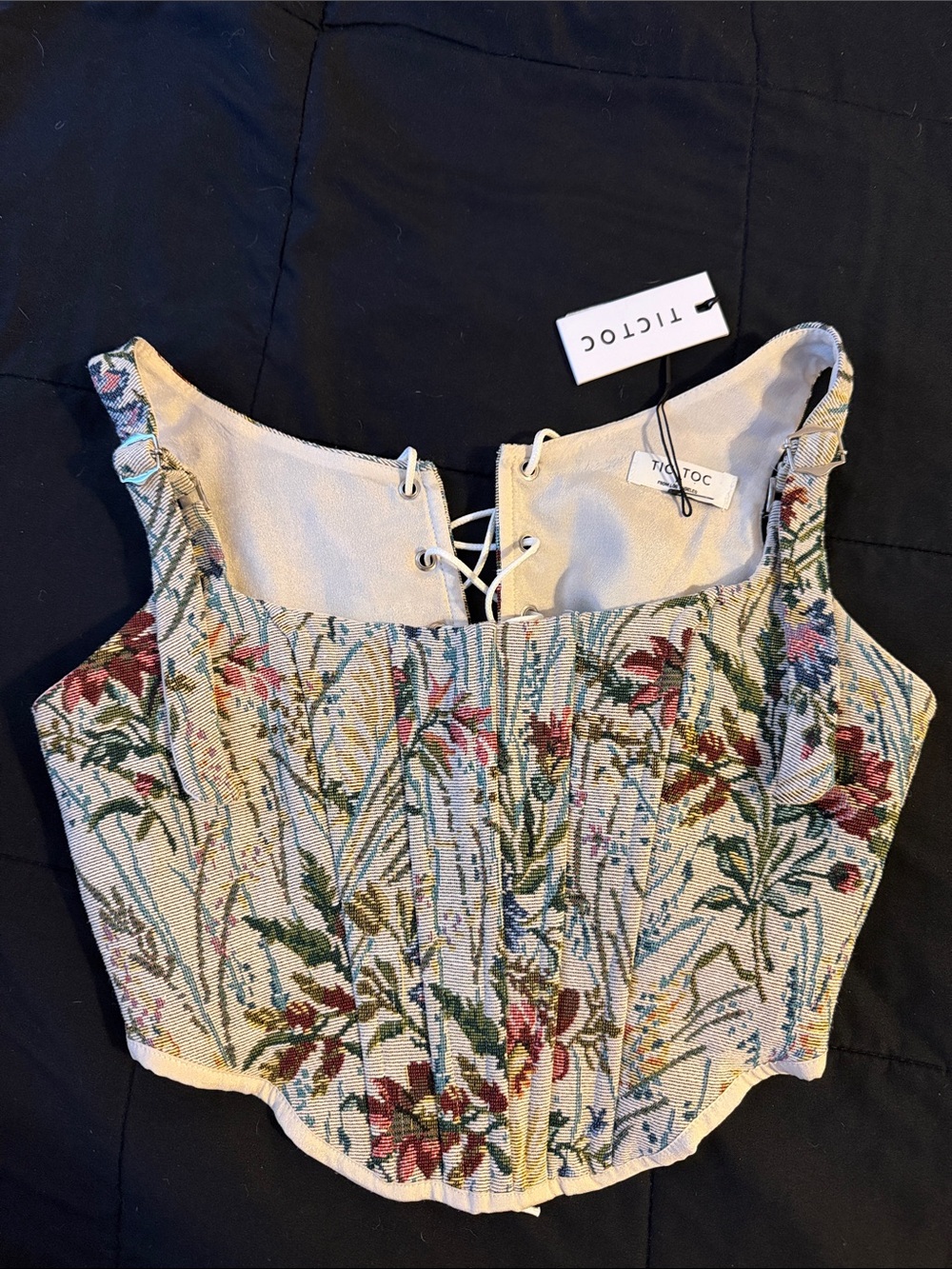 NWT Tictoc Floral Corset Top